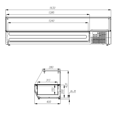 Витрина настольная Carboma VT3v-G фото 2