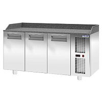 Стол для пиццы POLAIR TM3pizza-GC, 3 двери, 1630 мм