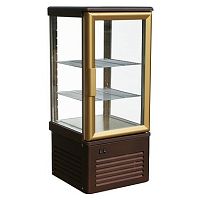 Шкаф кондитерский холодильный Carboma D4 VM 120-1 (R120C коричнево-золотой)