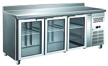 Стол холодильный COOLEQ GN3200TNG бортик стеклянная дверь